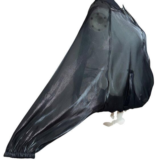 Zara Semi Transparent Bomber Style Jacket Black. Size: XS (NWOT) - Picture 4 of 5